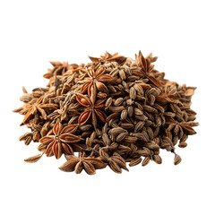 Obraz premium Anise Seeds pile on transparent background