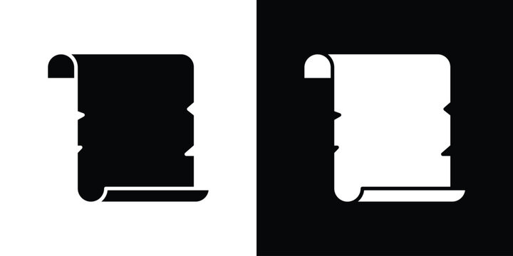 Scroll paper icon symbol for templates, web design and infographics