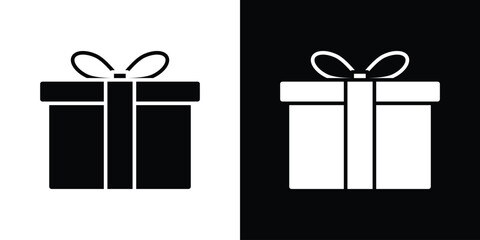 Present gift box icon symbol for templates, web design and infographics