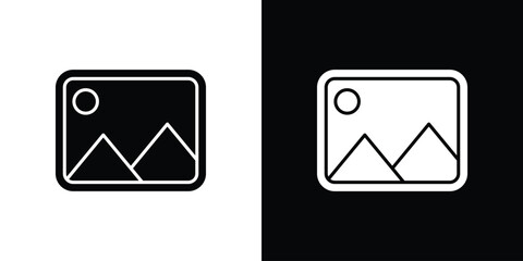 Picture icon symbol for templates, web design and infographics