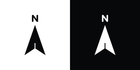North icon symbol for templates, web design and infographics © Hestia