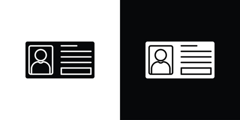 ID card icon symbol for templates, web design and infographics