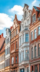 Fototapeta premium Colorful, historic buildings in a European city street