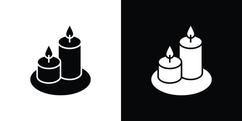 Candle icon symbol for templates, web design and infographics