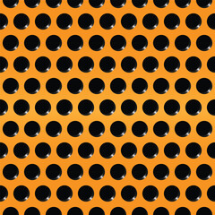 Orange Perforated Metal Texture Round Dot Pattern