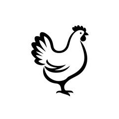 Fototapeta premium Beautiful Hen Vector Illustration – Domestic Farm Bird Design