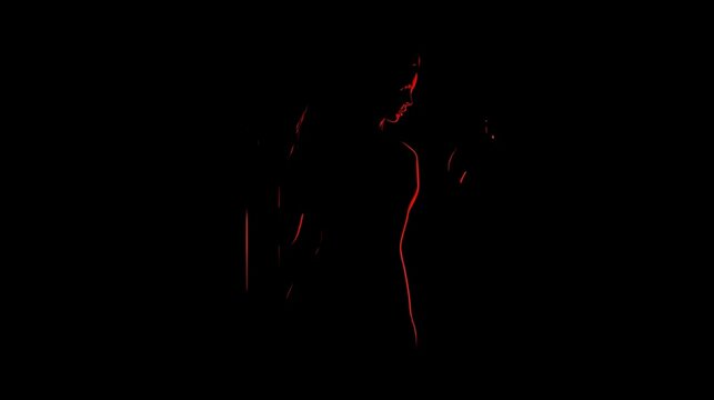 silhouette of a woman dancing - Powered by Adobe