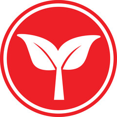 Red eco friendly icon