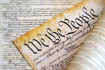 We the people, the beginning of the preamble to the United States constitution
