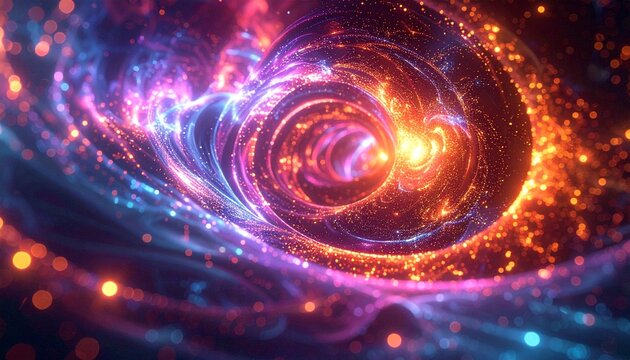 resolution, generative art piece of a quantum computer's core, with abstract,  