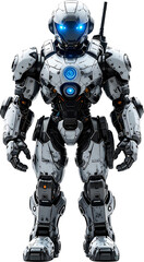 3D Robot Soldier PNG transparent background isolated render