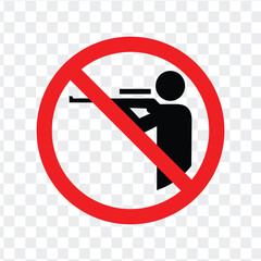 Stop Hunting Icon Vector Transparent Background