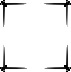 black line corner frame decoration