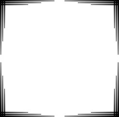 black line corner frame decoration