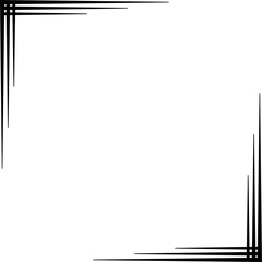 black line corner frame decoration