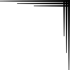 black line corner frame decoration