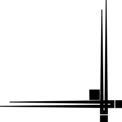 black line corner frame decoration