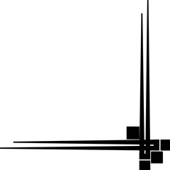 black line corner frame decoration