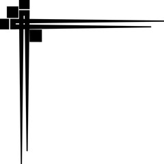 black line corner frame decoration
