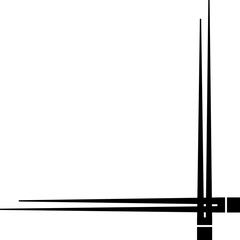 black line corner frame decoration
