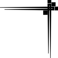 black line corner frame decoration