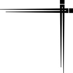 black line corner frame decoration