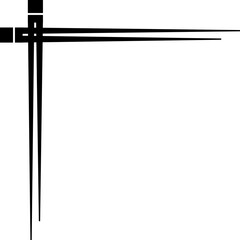 black line corner frame decoration