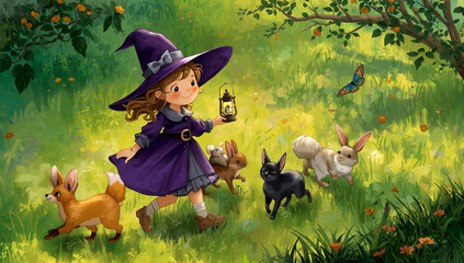 This little witch, her animal friends, and the enchantment of a sunny day make for a truly magical adventure.