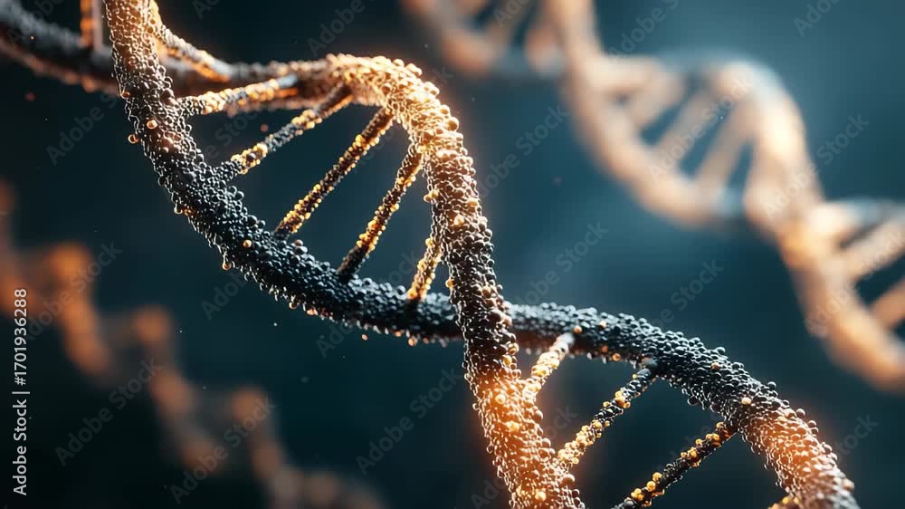 Poster visual representation of a dna double helix structure showcasing the intricate molecular design and 