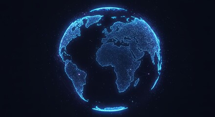 Obraz premium Digital network globe with data connections, futuristic IT concept, isolated PNG style