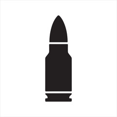 Bullet icon silhouette vector with white background