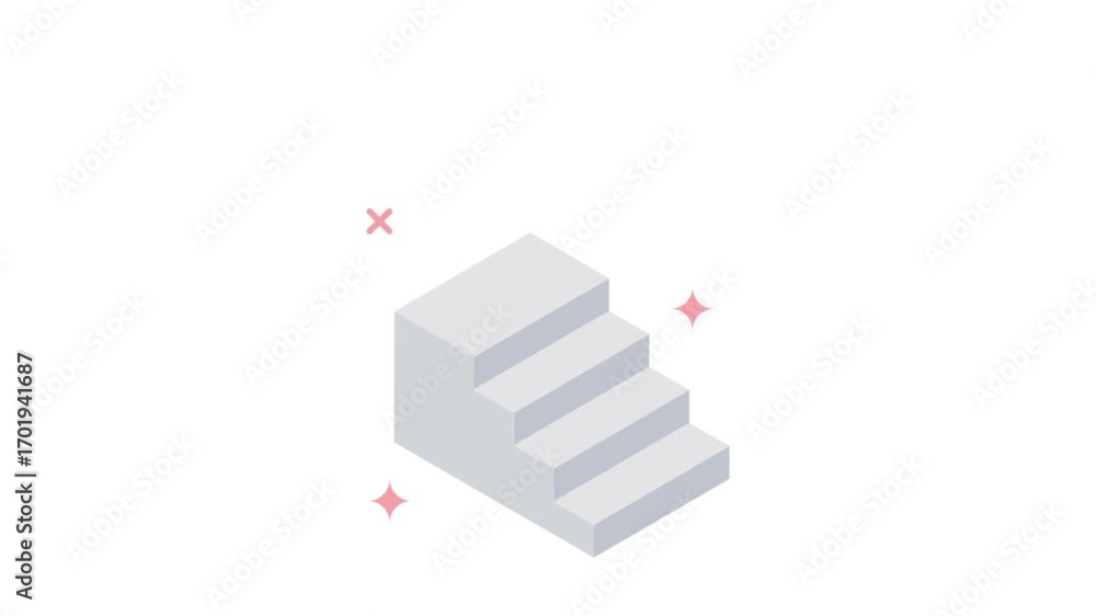 Poster progress isometric animation mp4 file