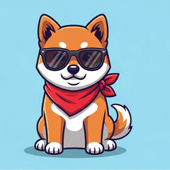 Cool Shiba Inu in Sunglasses
