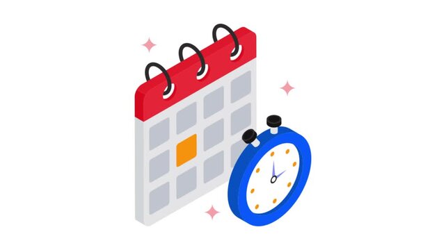 Agenda isometric animation MP4 file