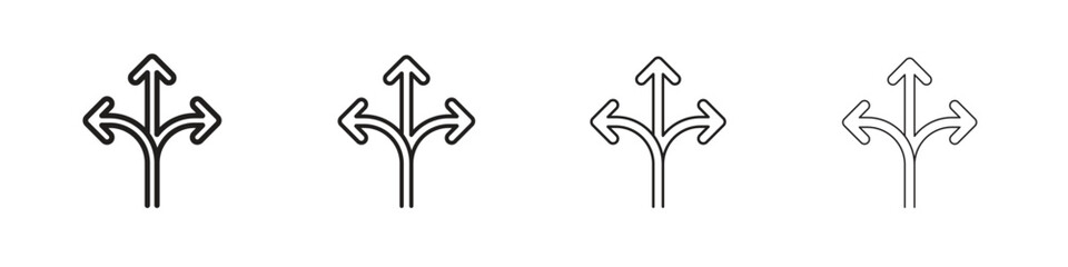 Obraz premium Flexibility icons. thin line symbols in strokes