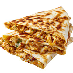Chicken Quesadilla on transpart background