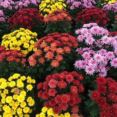 Chrysanthemum Symphony: A Riot of Autumn Hues