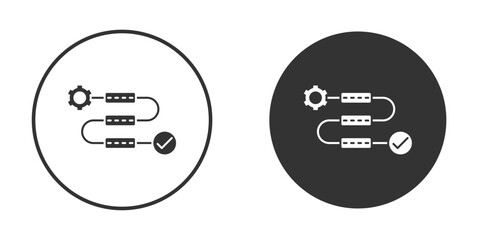 Workflow process icon or Logo. Flat Style vector EPS.