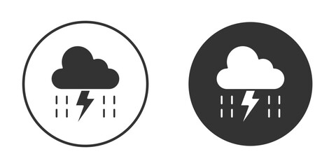 Obraz premium Thunderstorm icon or Logo. Flat Style vector EPS.