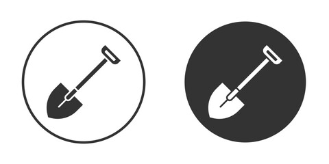 Shovel icon or Logo. Flat Style vector EPS.