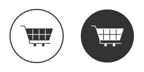 Shopping icon or Logo. Flat Style vector EPS.