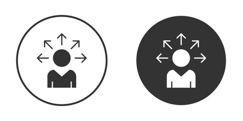 Self awareness icon or Logo. Flat Style vector EPS.