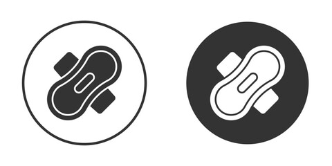 Sanitary pad icon or Logo. Flat Style vector EPS.