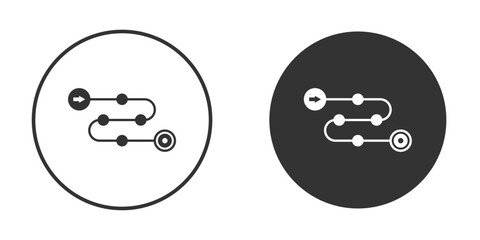Roadmap icon or Logo. Flat Style vector EPS.