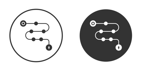 Roadmap icon or Logo. Flat Style vector EPS.