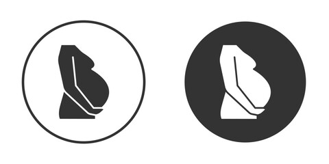 Pregnancy icon or Logo. Flat Style vector EPS.