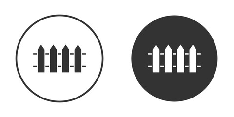 Plank fence icon or Logo. Flat Style vector EPS.