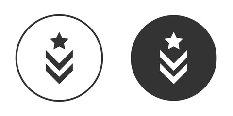 Military rank badge icon or Logo. Flat Style vector EPS.