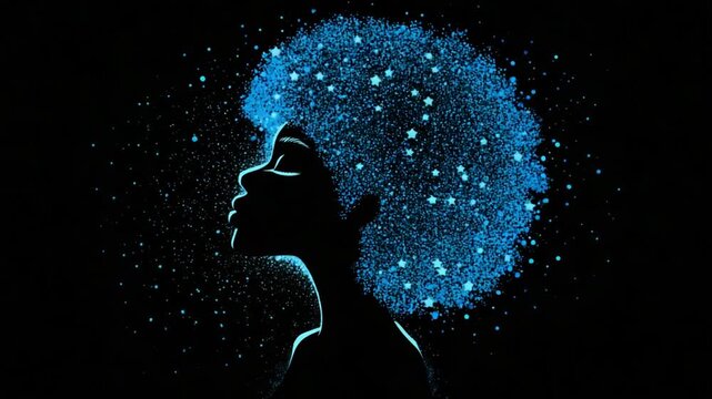Abstract woman profile silhouette