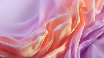 Fototapeta premium Peach and Lavender Silk Drape: A Textured Symphony of Soft Hues